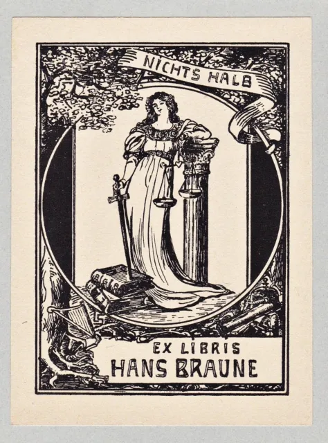 Hans Braune Exlibris bookplate ex-libris