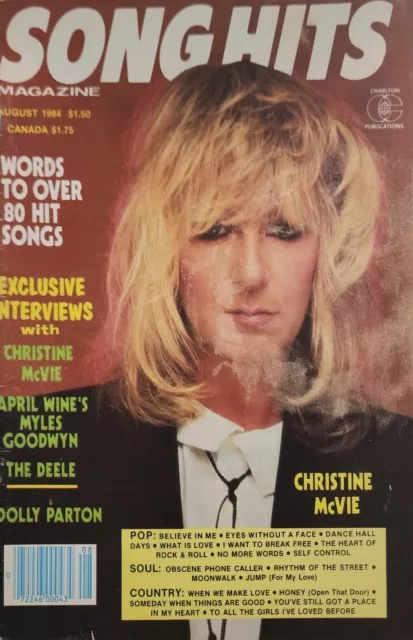 Song Hits Magazine Words To Over 80 Hit Songs April Wine August 1984 d9