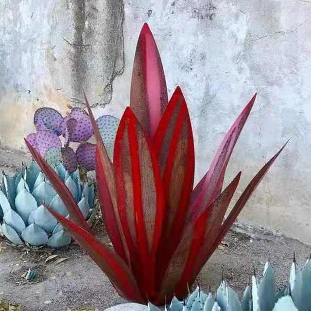Agave Metal Plant Garden Ornaments Iron Tequila Garden Sculpture Home Decor