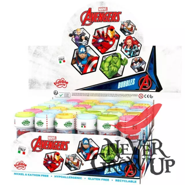 Avengers Bubbles Boys Girls Bubble Blowing Tubs Childrens Party Bag Filler Toys