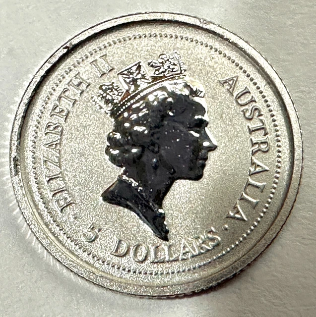 1998 Australian 1/20 oz Platinum 5 Dollar 3rd Portrait “Koala” Platinum Coin