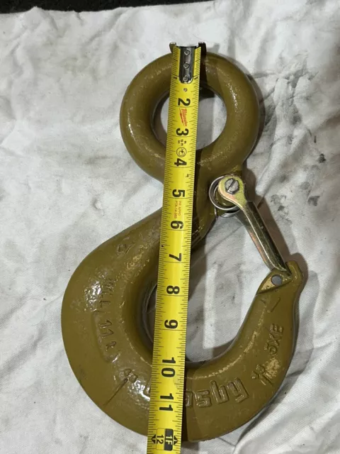 CROSBY L-320AN 11 TON ALLOY EYE HOOK W/LATCH (new W/scratches No Box /No Papers)