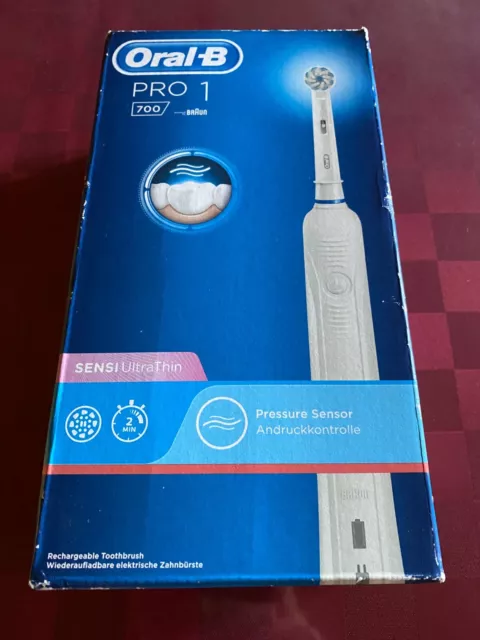 Braun Oral B Pro 1 700 Cross Action Brosse à dents électrique rechargeable NEUF