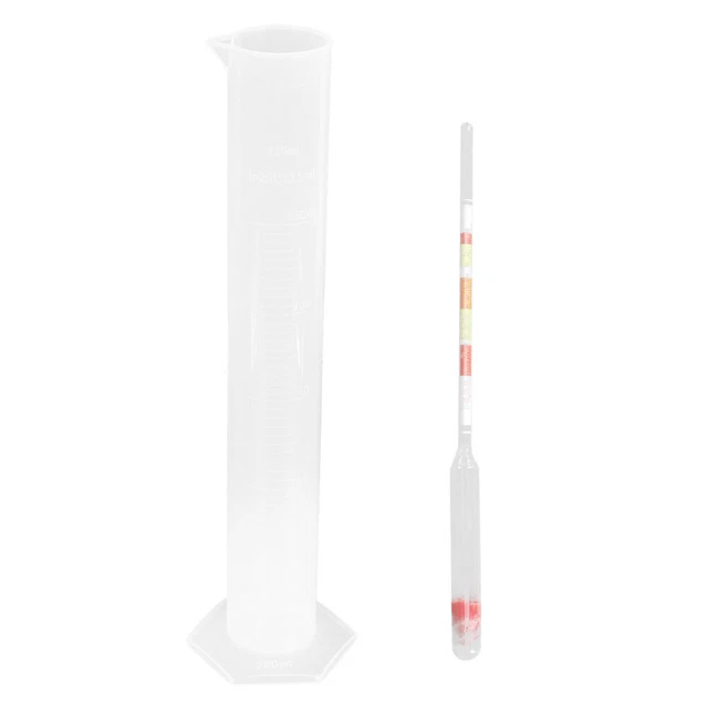 TRIPLE SCALE HYDROMETER Maple graduated cylinder beaker Hydrometer for