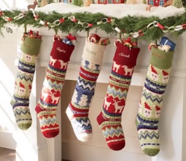 Pottery Barn Christmas Stocking Fair Isle