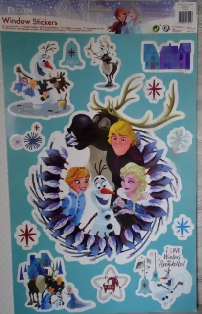 Disney Frozen-große Fensterbilder-Fenstersticker-Weihnachten-Elsa,Anna,Olaf..(3)