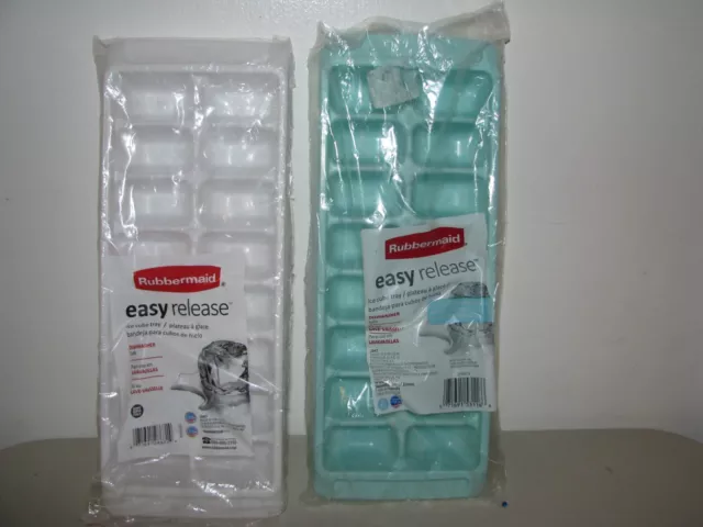 Rubbermaid Easy Release Ice Cube Tray Blue - Pack of 2