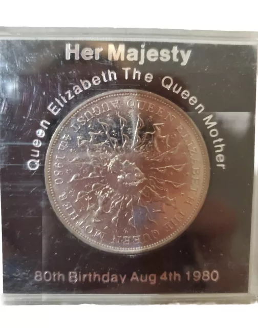 Her Majesty Queen Elizabeth The Queen Mother 80Th Birthday Coin August 4Th 1980.