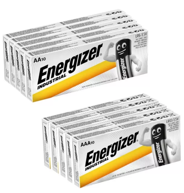 Energizer Industrial Aa & Aaa Alkaline Batteries Lr03 Lr6 Expiry 2033