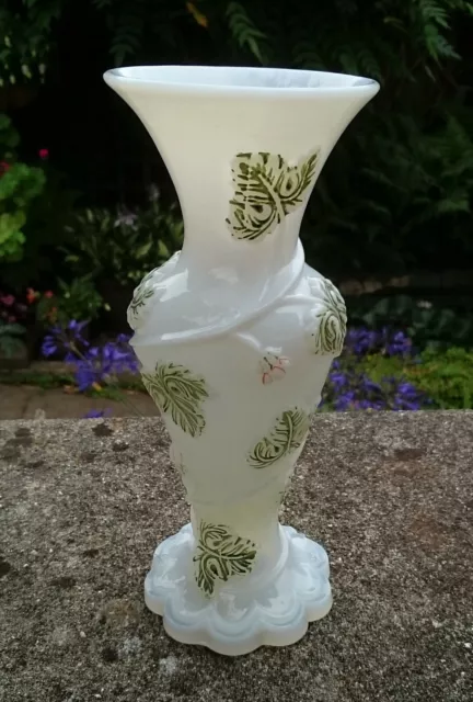 Antique Victorian Continental French Baccarat Opaline Glass Vase