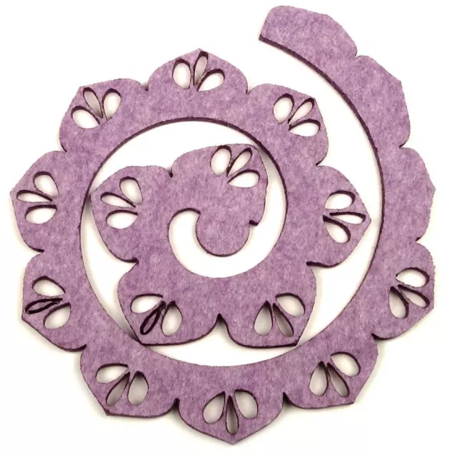 Pannolenci Spiralina Forata Lilla Melange cucito creativo per decorazioni
