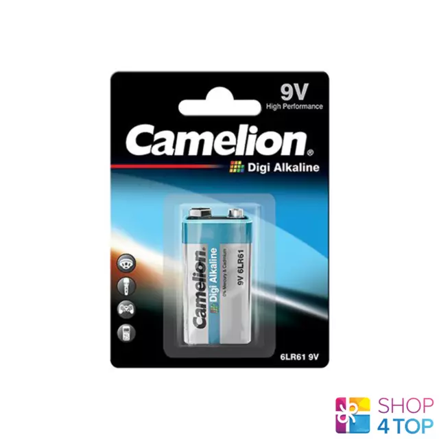 Camelion 9V Digi Alcalin Batteries 6LR61 MN1604 522 9V 1BL Exp 2025 Neuf