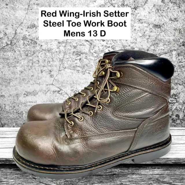Red Wing Irish Setter Mens Farmington 83624 EH Brown Leather Steel Toe Size 13 D