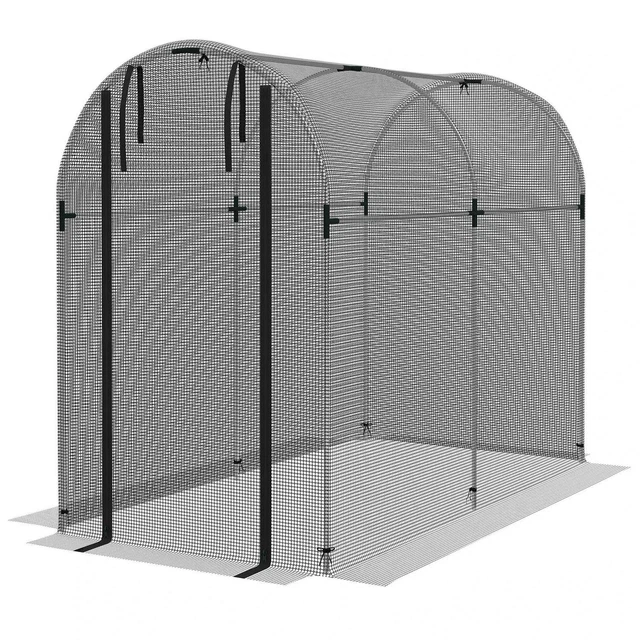 8' x 4' Plant Protection Cage with Zipper Roll-Up Door, Plant Protector from Animals with Galvanised Steel Frame main image 0