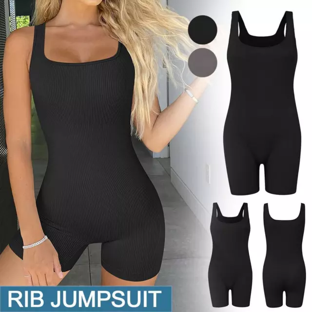 Women's Yoga Rompers One Piece Ribbed Spaghetti Strap Exercise Romper One  Piece Jumpsuit Fitness Jumpsuits - China Sexy Sport Jumpsuit and Yoga  Jumpsuit Sport Wear price