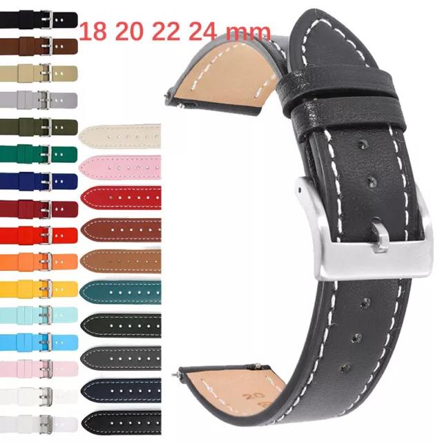 18~20~22~24mm Ersatz Armband Universal Silikon Lederband Uhrenarmband Smartwatch