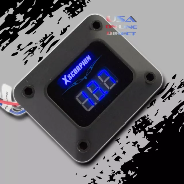 3 Digit BLUE LED Readout 12v Digital Voltmeter Black housing Car Marine Audio