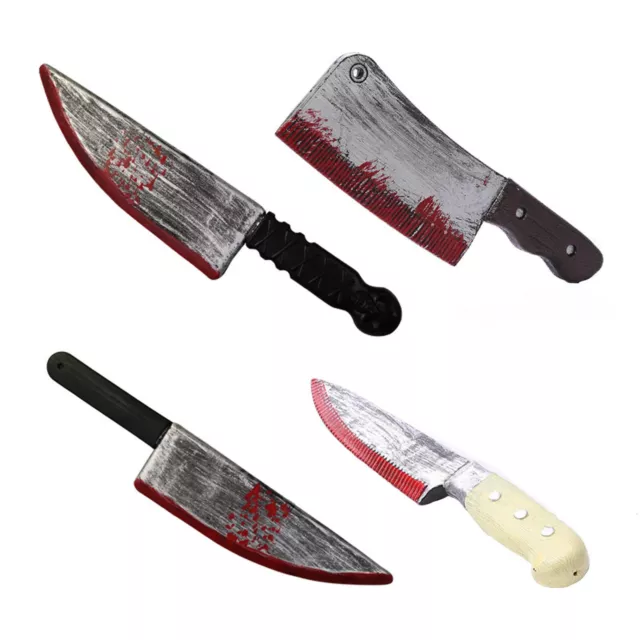 Fake Knife Realistic Plastic Bloody Weapon Blade Halloween Fancy Dress