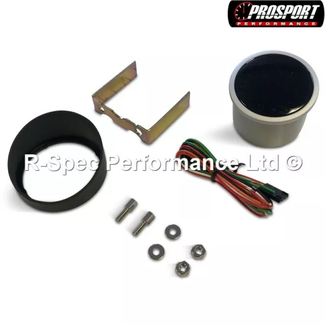 Prosport 52 mm geräucherter superweißer Schrittmotor AFR Luftkraftstoffverhältnis Messgerät Kit 2