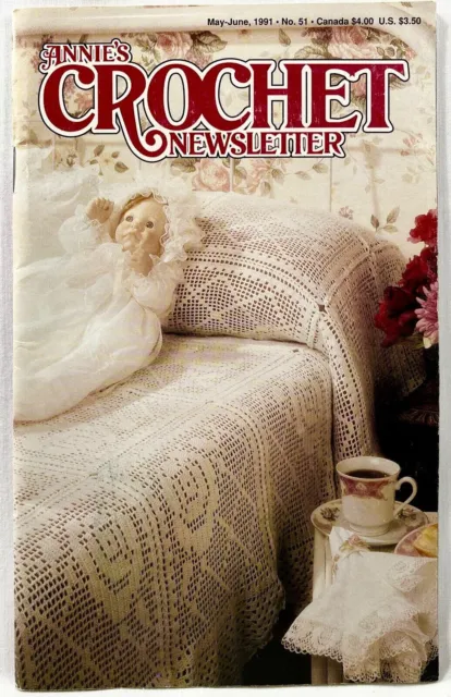 Mayo/junio 1991 Annies Crochet Newsletter 51 Patrones Revista 14 Diseños De Colección 12388