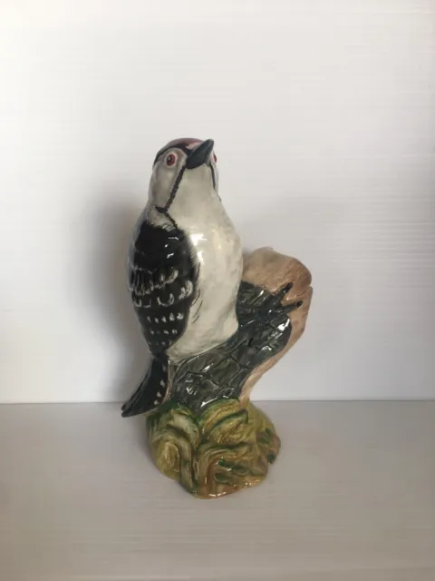 Collectable Ceramic Beswick Bird Figurine 'Lesser Spotted Woodpecker' 2420 Gloss