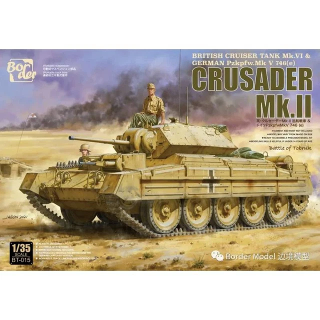 Maquette Char Crusader Mk.ii British Cruiser Tank Mk.vi & German Pzkpfw.mk V746(