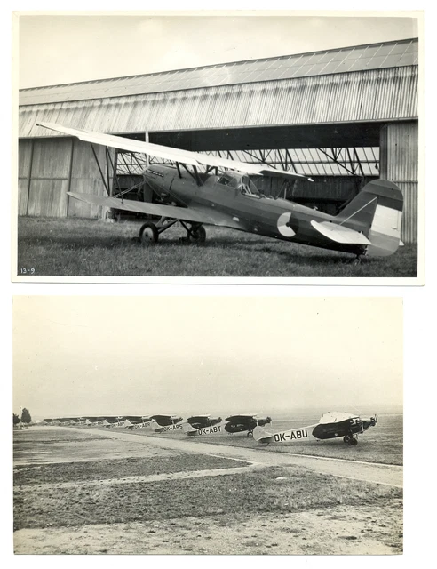 NETHERLANDS AVIATION --FOKKER PLANES 5 x OLD PHOTO --F/VF