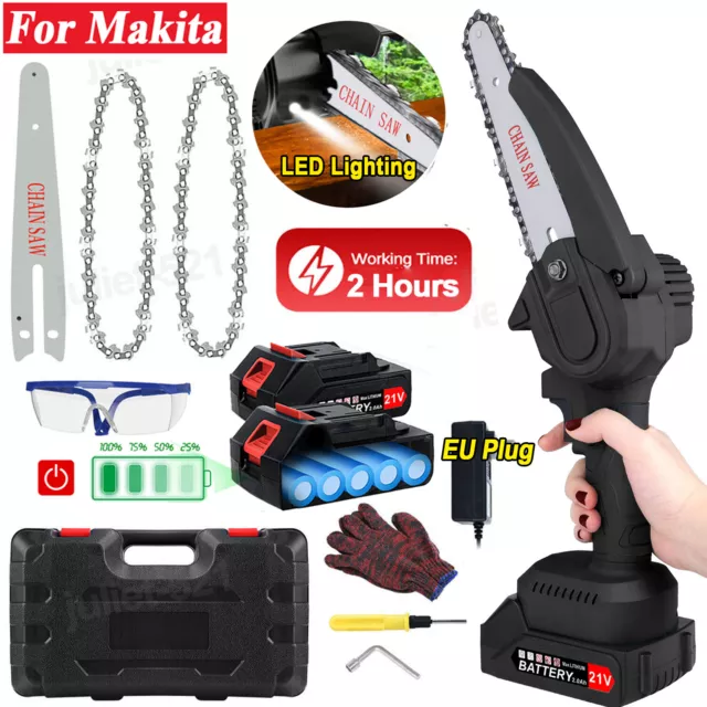 21V Électrique Tronçonneuse Sans Fil 6 Pouces À Main Avec 2 Batterie Pour Makita