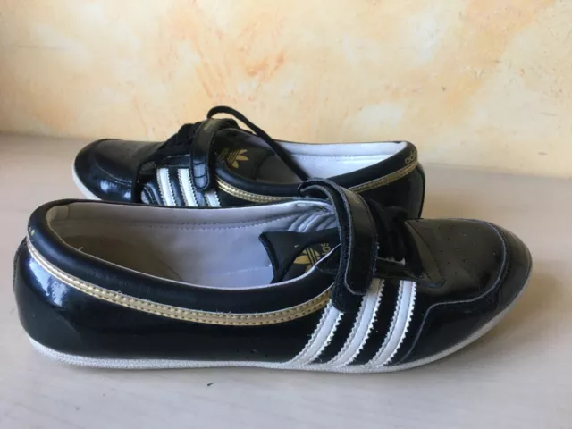 SCARPE SHOES CASUAL ballerina  ADIDAS SLEEK SERIES NERE PELLE  NUM. 41 1/3