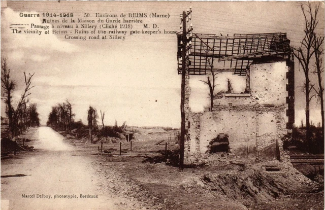 CPA AK Military - Envirnos de Reims - Ruins of the House of the Guard (698455)
