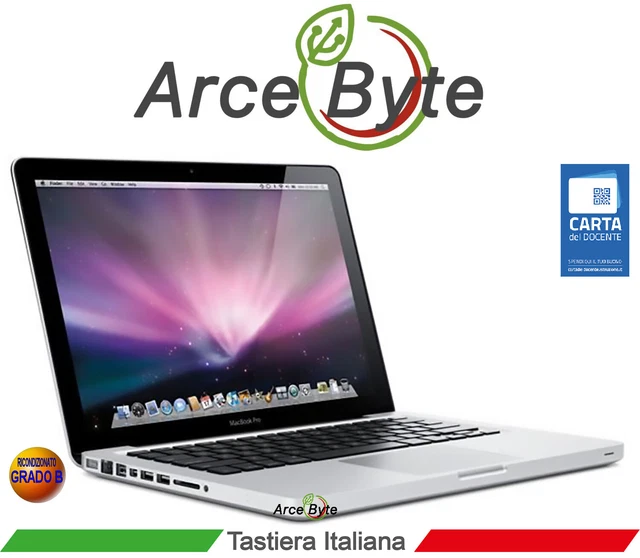 APPLE MACBOOK PRO 13" 2011 TASTIERA ITA CORE i5 2.3GHZ SSD HIGH SIERRA