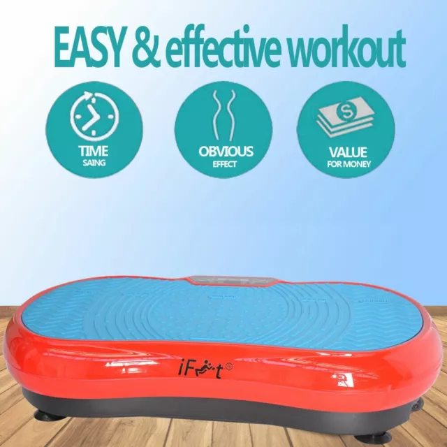 iFit Ultra Slim Vibration Machine Power Trainer Body Shaper Rock Fitness Fit Red