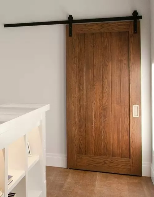 6' Real Carriage Sliding Barn Door Hardware Clasic Flat Track 36"-Top Quality-