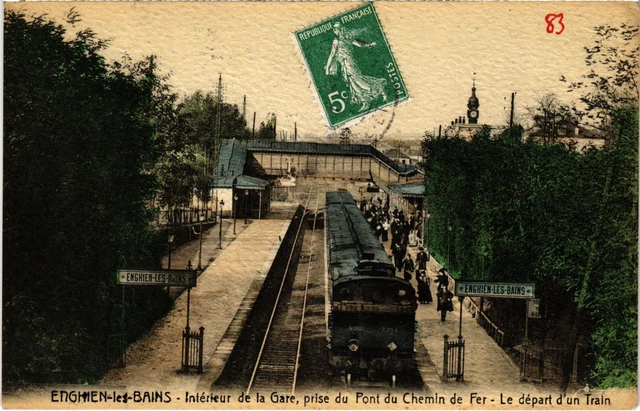 CPA Enghien les Bains Interieur de la Gare FRANCE (1308231)