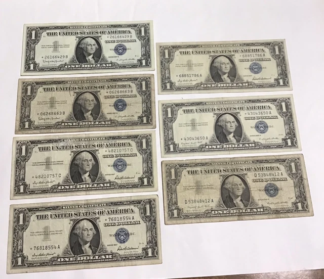 1957 Silver Cert.  Star Note Blue Seal.  Set # J3