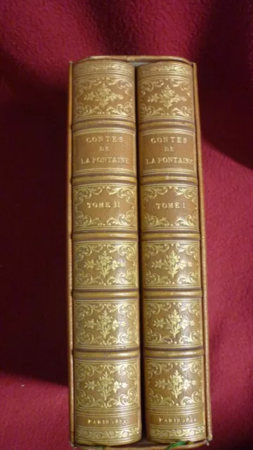 La Fontaine : Contes et nouvelles 1874  Ill. Eisen, 2 vol. Plein Maroquin  TBE