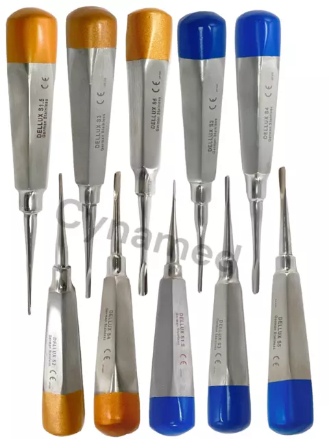 German Dental Elevator Extracting Luxating Apical Root Elevator Set 10 Str