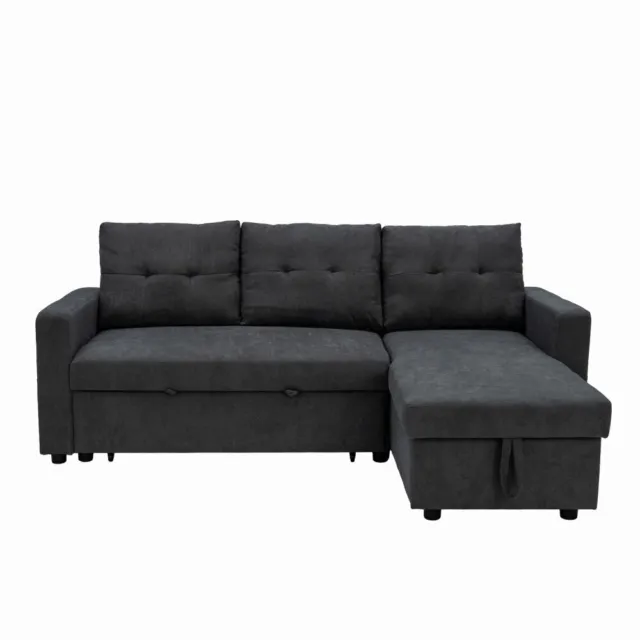 New Corner Sofa Bed Shannon Black