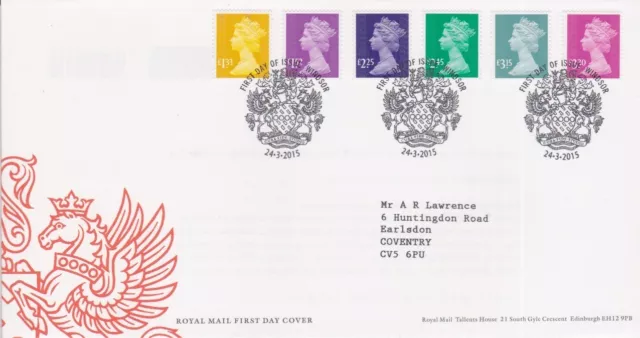 Gb Stamps Rare Machin Definitive Recent High Value First Day Cover Ref 58