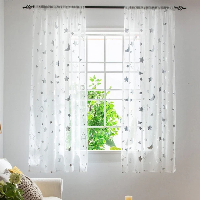 Tenda in tulle con luna e stampa a stella decorazione ideale per la tua casa
