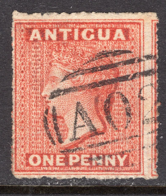 ANTIGUA  1863 used Fine SG 7 cv £30 nice A02 cancel Small star