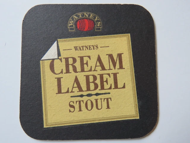 Beer Coaster Mat: Truman's Brewery Watneys Brewery Cream Label Stout ~ London UK