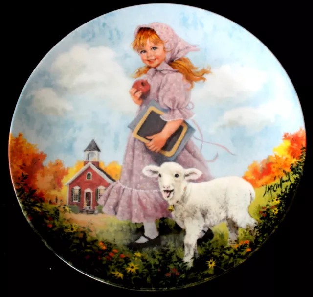 Vtg 1985 Mary Had a Little Lamb Collector Plate by John McClelland Mother Goose