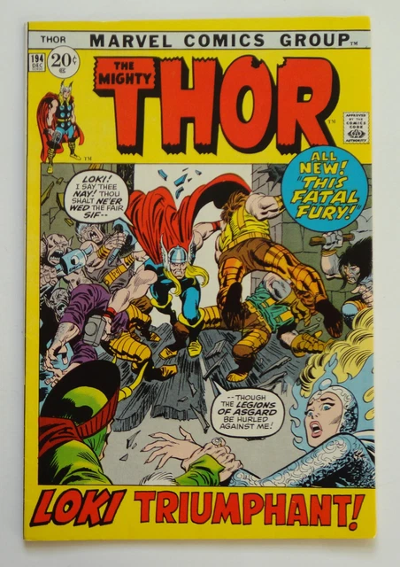The Mighty Thor #194! Vf+! Ow/W Pgs! High Cover Gloss!