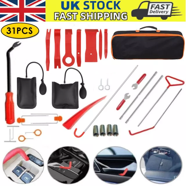 31PCS Emergency Auto Tool Set Window Car Door Trim Removal Tools Universal Kit