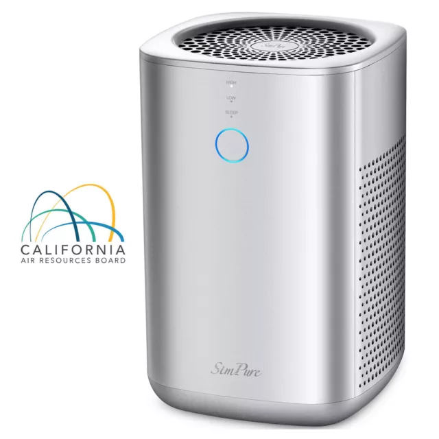 Bedroom Air Purifier H13 HEPA Home Air Cleaner Remove Allergies Dust Smoke Odor