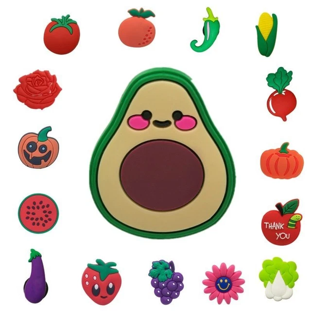 1pc PVC Refrigerator Magnet Fruit Vegetable Flower Kitchen Fridge Magnetic Decor