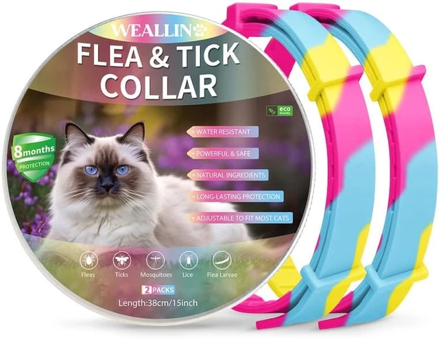 Collare Antipulci Gatto, Collare Antiparassitario per Gatti, Collare Antipulci p