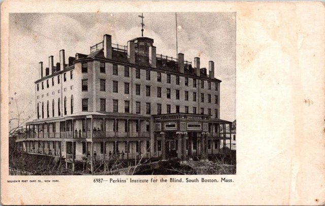 Postcard Perkins Institute For The Blind South Boston Mass Undivided Back