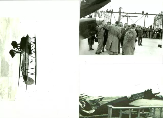 Set Of 3 - Lot #29  B&W 4X6 Photographs - Racing Airplanes & Aviation